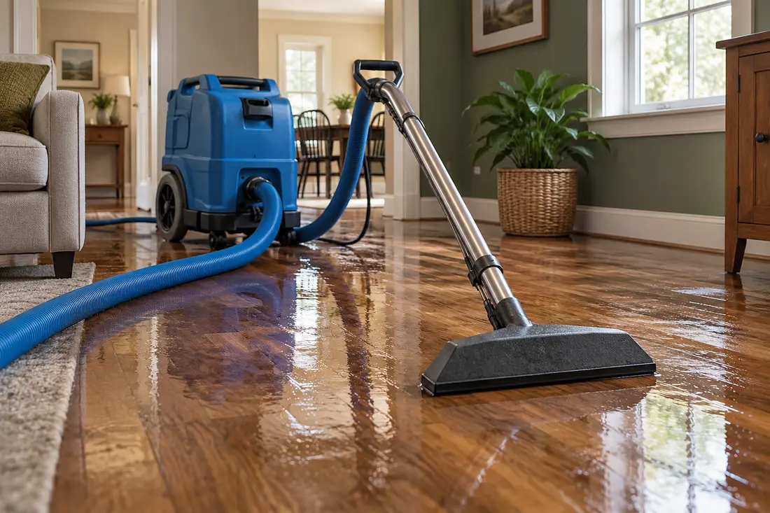 AI-generated scene of water extraction equipment in a home
